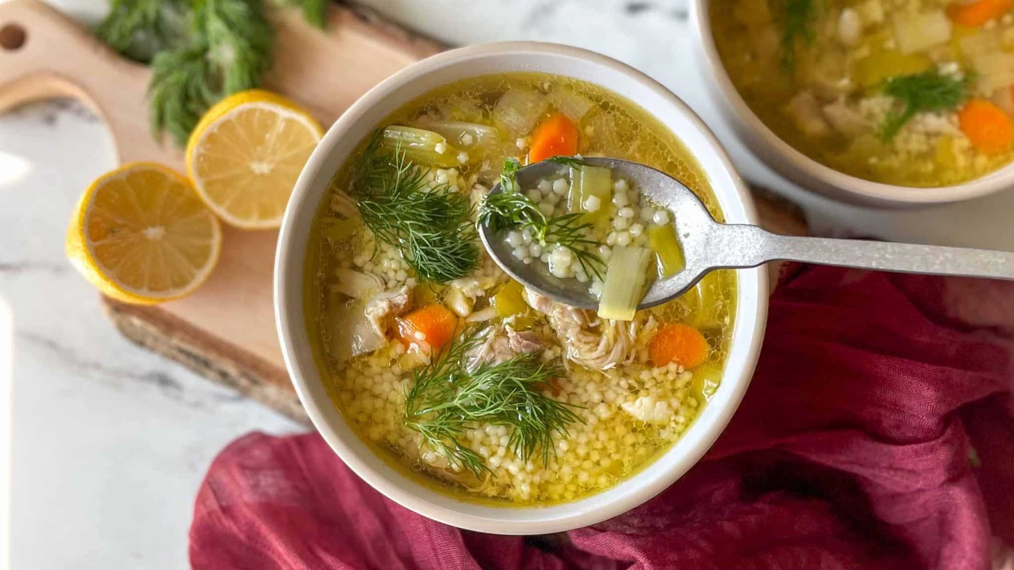 Chicken Pastina Soup - Two Cloves Kitchen