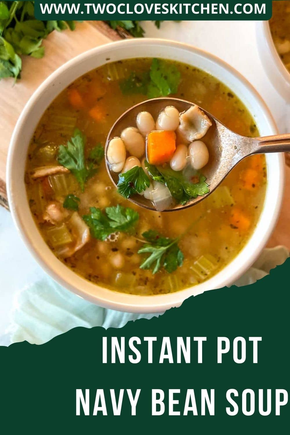 Instant Pot Navy Bean Soup Two Cloves Kitchen