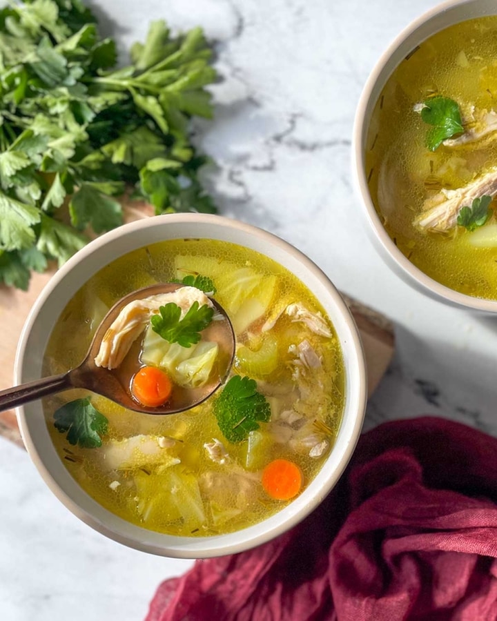 Chicken and Cabbage Soup with Ginger Two Cloves Kitchen
