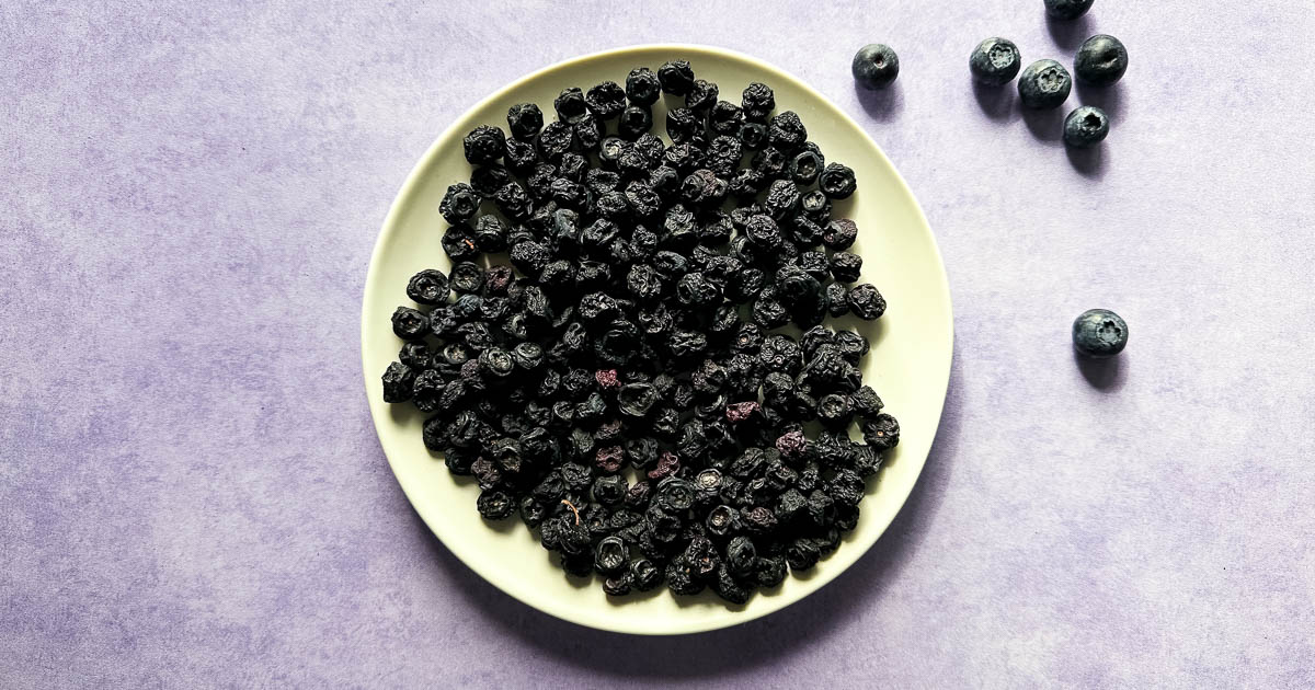 Air Fryer Dehydrated Blueberries