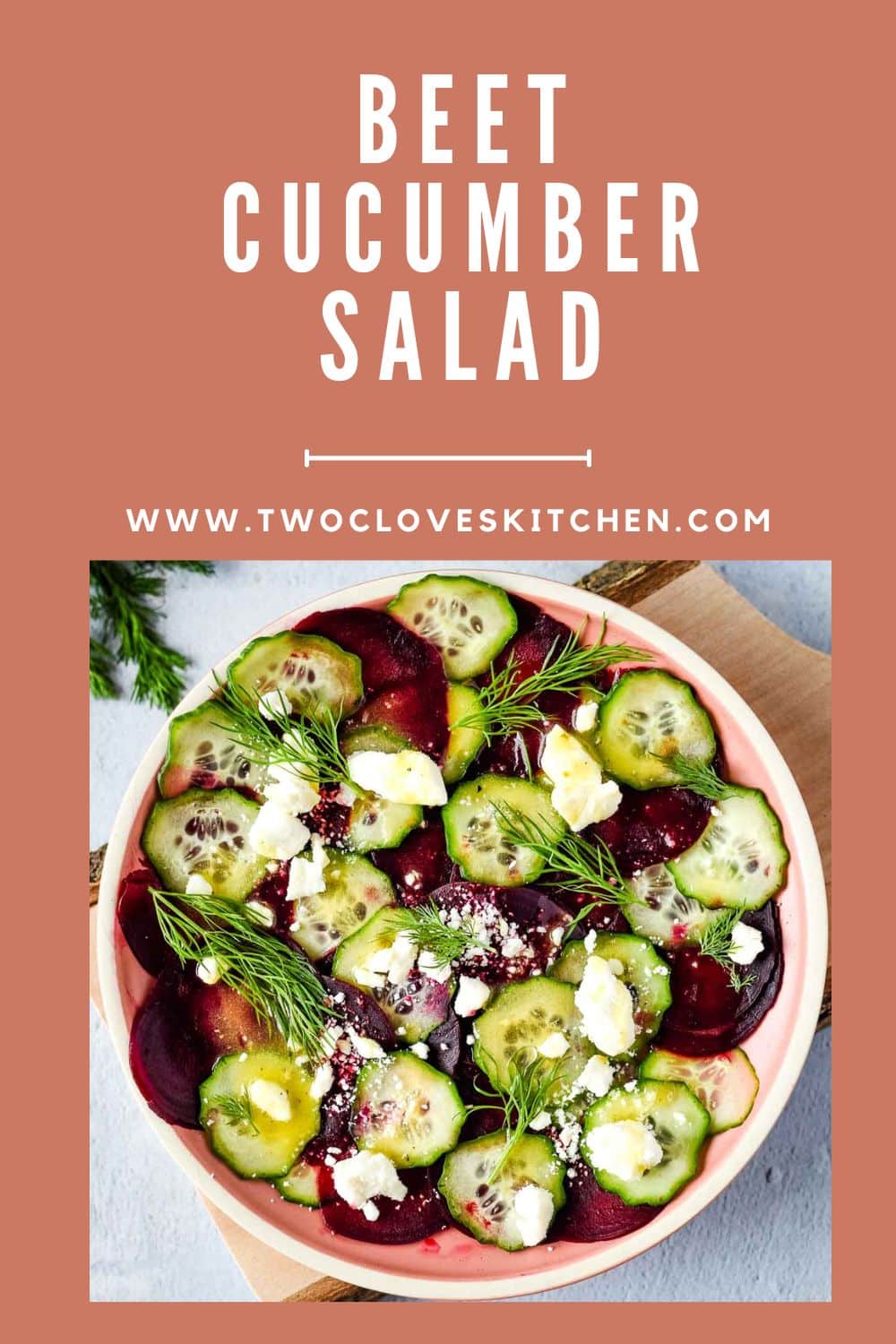 Beet Cucumber Salad with Feta and Dill - Two Cloves Kitchen