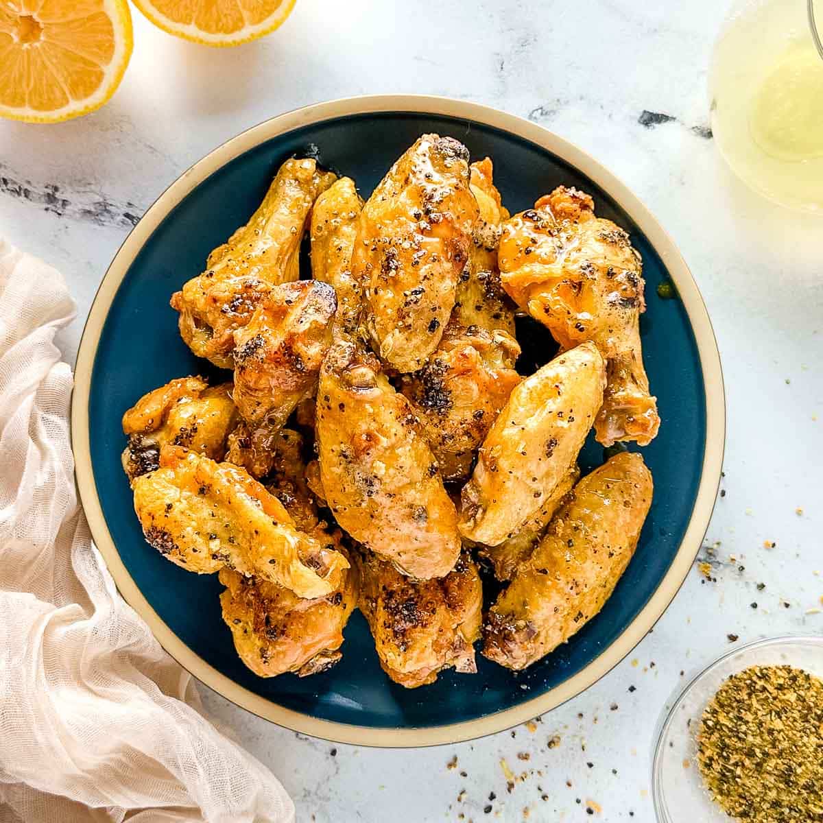 Hot Honey Lemon Pepper Wings - Two Cloves Kitchen