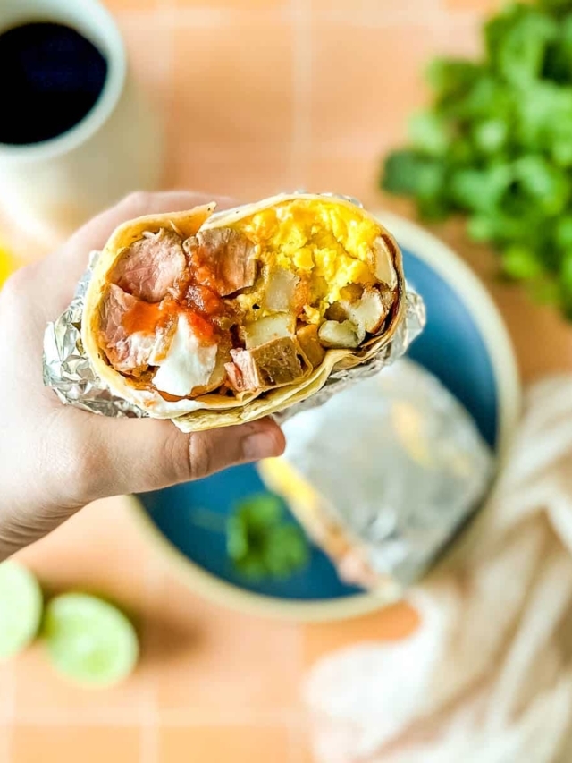 Carne Asada Breakfast Burrito