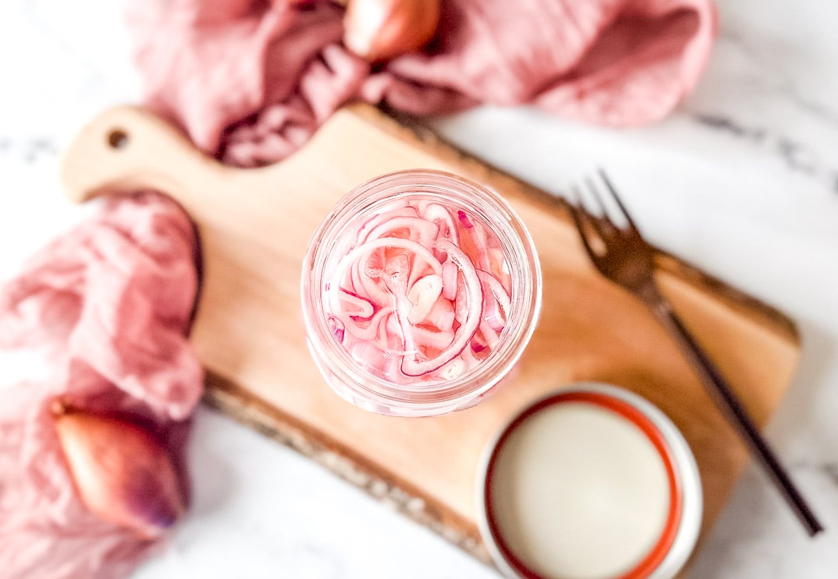 Quick Pickled Shallots Recipe Two Cloves Kitchen