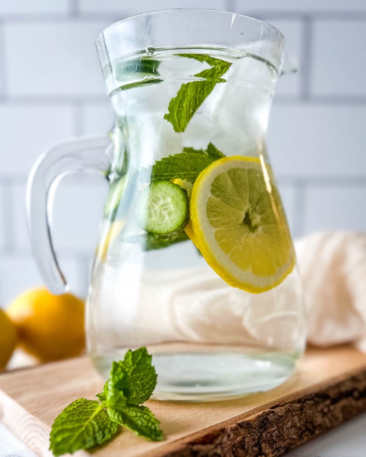 Cucumber Lemon Mint Water Recipe Two Cloves Kitchen 1061
