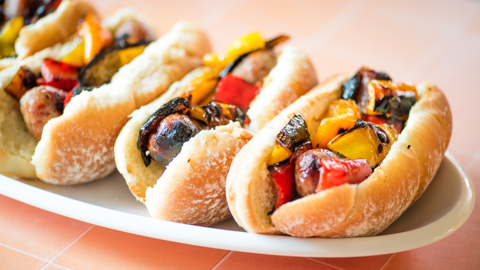 Smoked Turkey Kielbasa Dogs with Red Onion Sauce Recipe