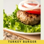 Pinterest graphic for Turkey burger lettuce wraps.