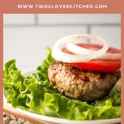 Pinterest graphic for Turkey burger lettuce wraps.