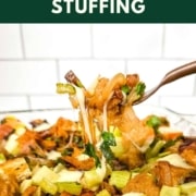 Pinterest graphic for French onion stuffing.