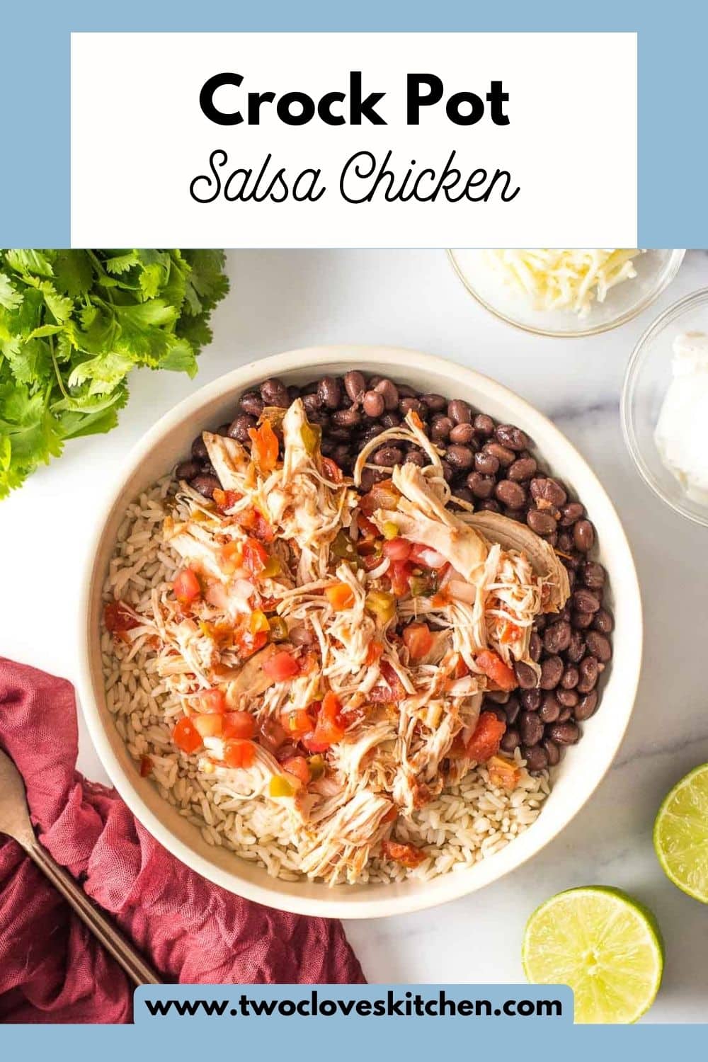 Easy Slow Cooker Salsa Chicken - Two Cloves Kitchen