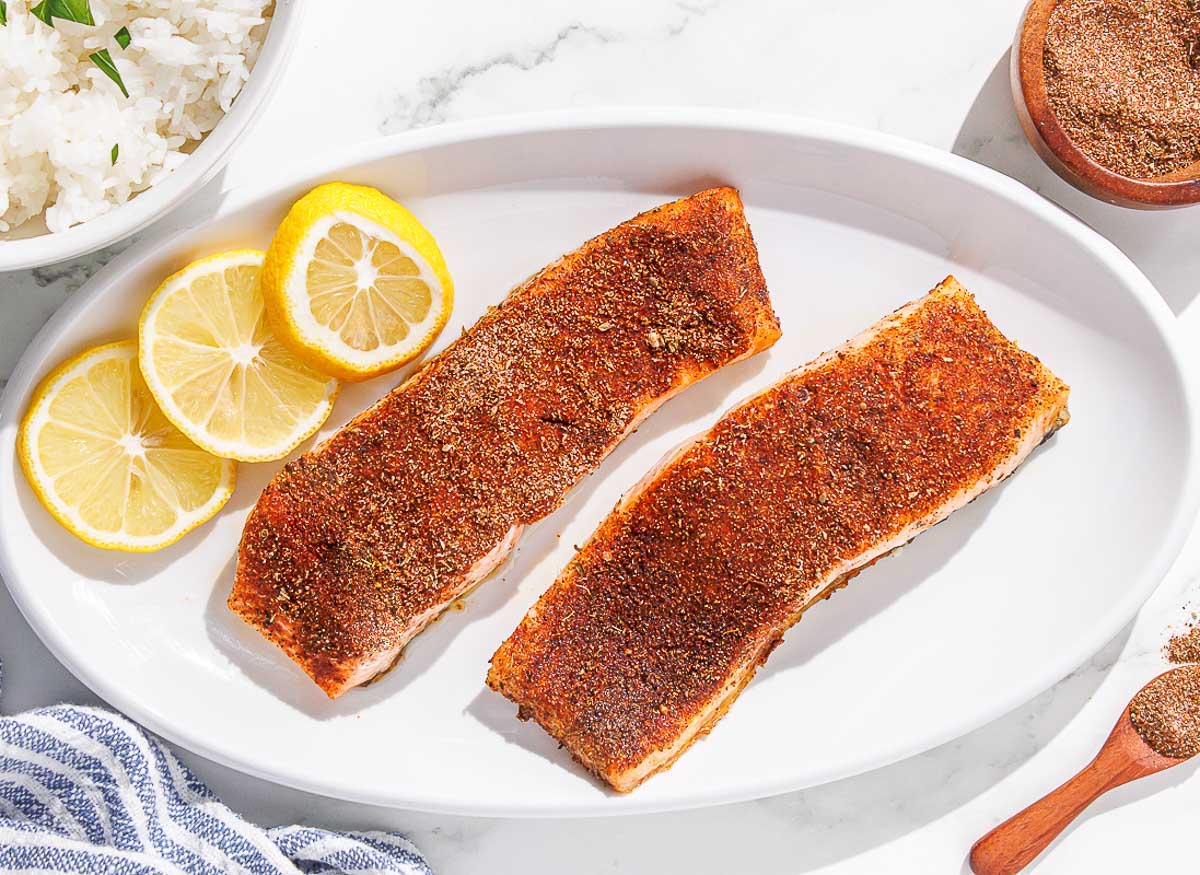 Baked Blackened Salmon Recipe - Two Cloves Kitchen