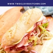 Pinterest graphic for Italian Grinder Sandwich.