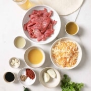 Ingredients for carne asada quesadillas.